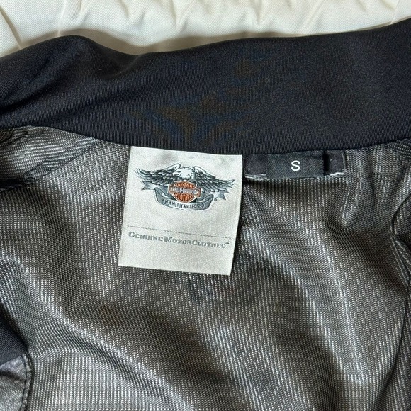 Harley Davidson Motorcycle Jacket Cream with Liner Biker Women's size Small - Picture 12 of 12
